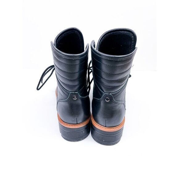 Marc Fisher Iston Combat Moto Hiker Boots Black - Picture 3 of 6